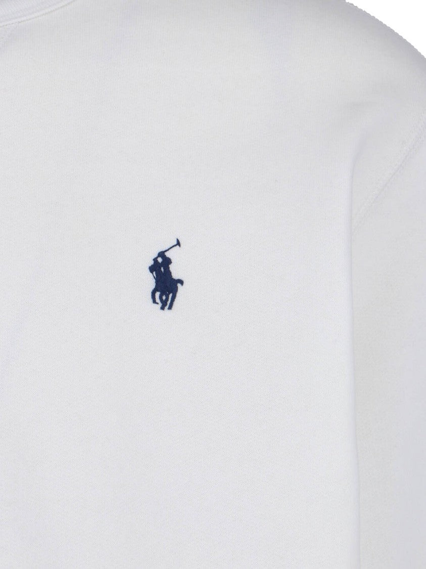 Polo Ralph Lauren Classic White Sweater With Round Neckline And Long Sleeves