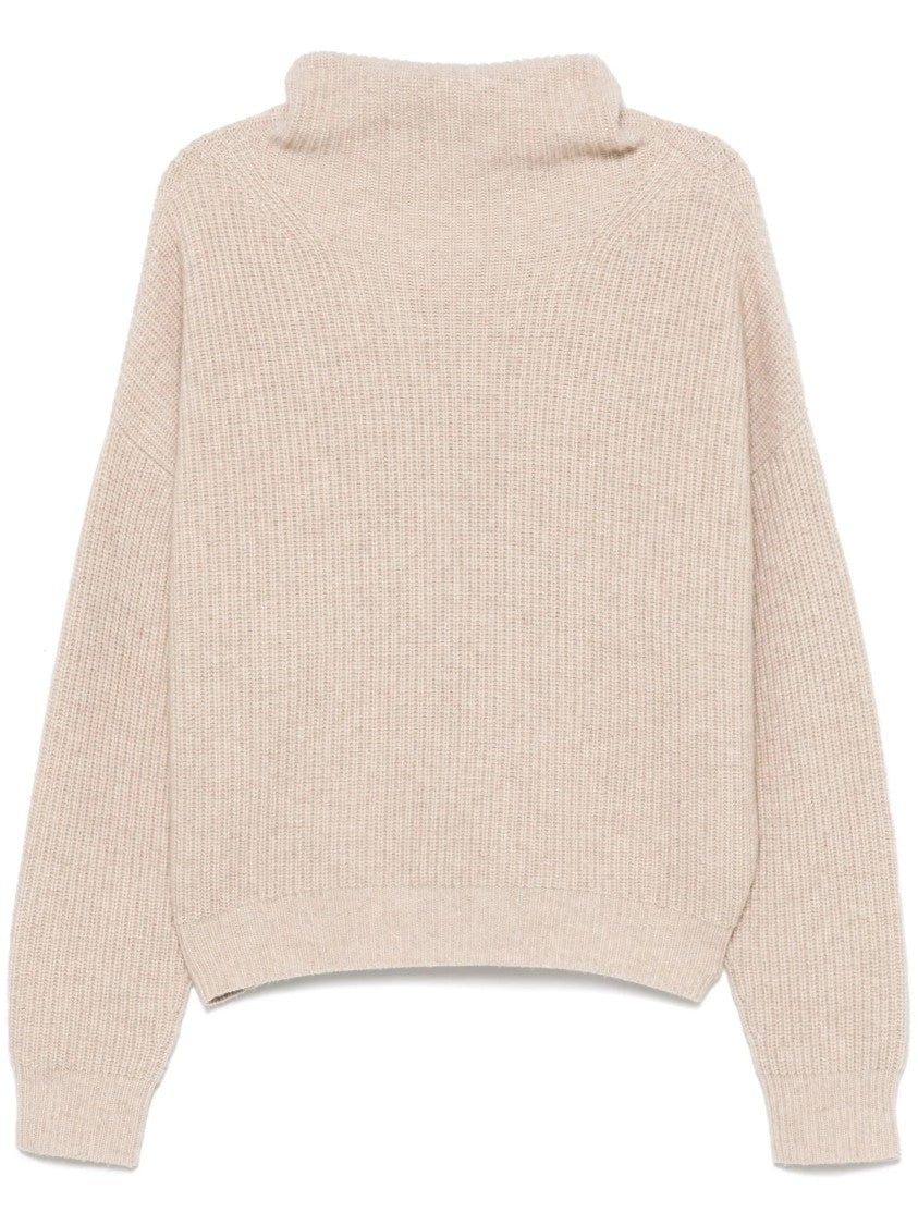 Isabel Marant Neutral Brooke Ribbed Knit Pullover