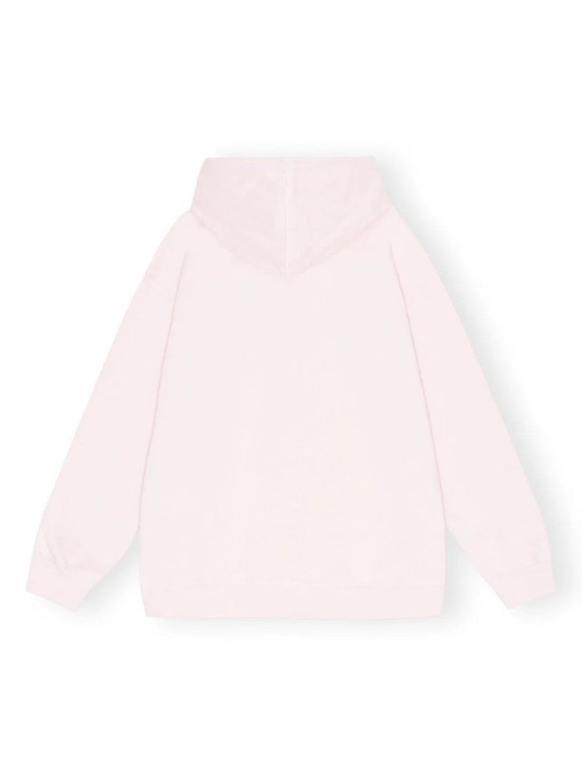 Ganni Logo-Print Cotton Hoodie