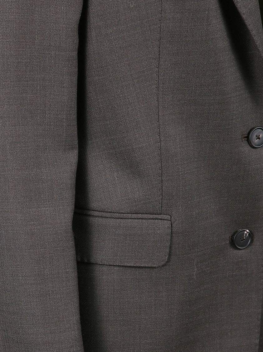 Tagliatore Tailored Grey Wool Suit With Structured Silhouette