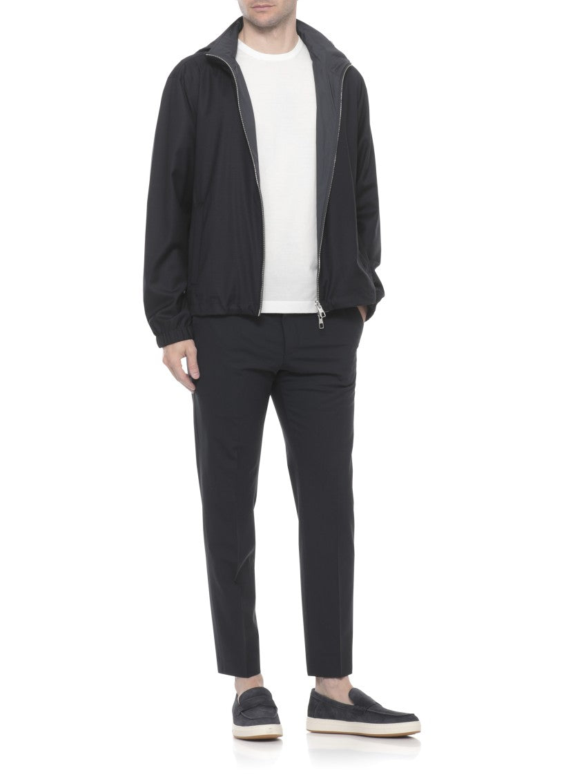 Montecore Blue Wool Hooded Jacket
