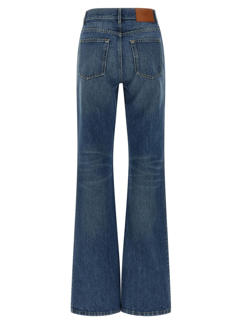 Chloé Stone-Washed Palazzo Jeans
