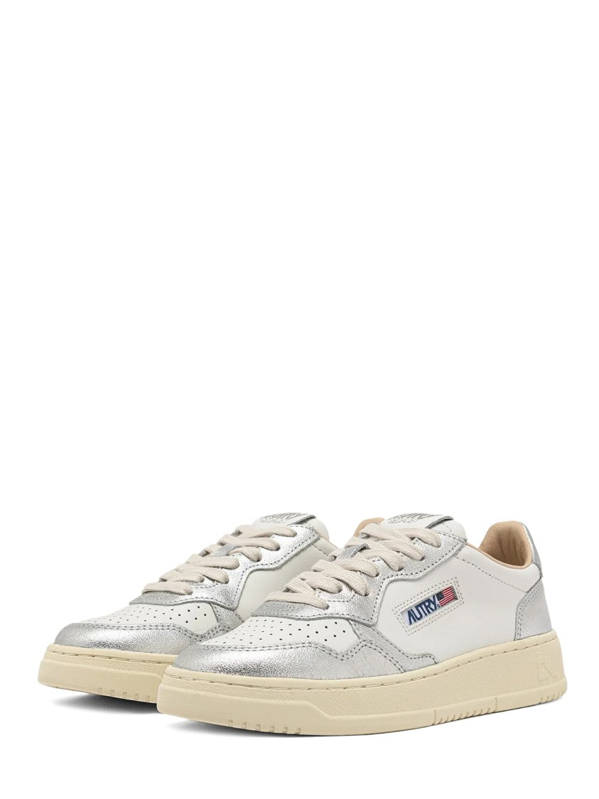 Autry Low-Top Sneakers With Textured Panels And Metallic Accents