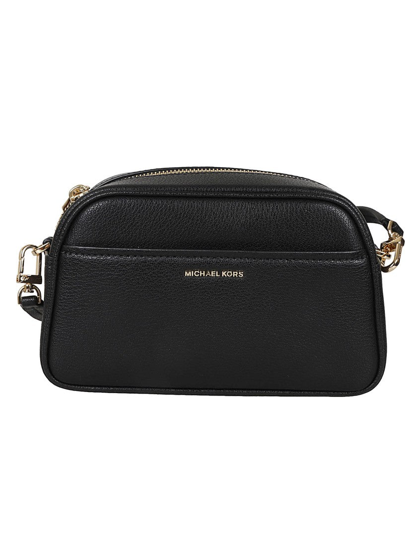 Michael Kors Rectangular Black Hammered Leather Shoulder Bag