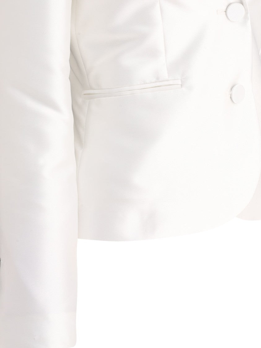 F.It Satin Single-Breasted Blazer