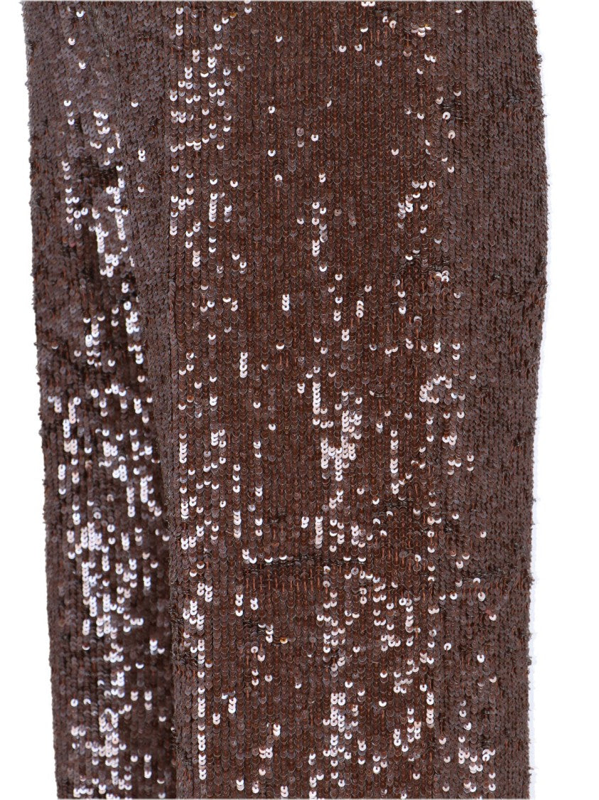 Parosh Brown Sequin Trousers