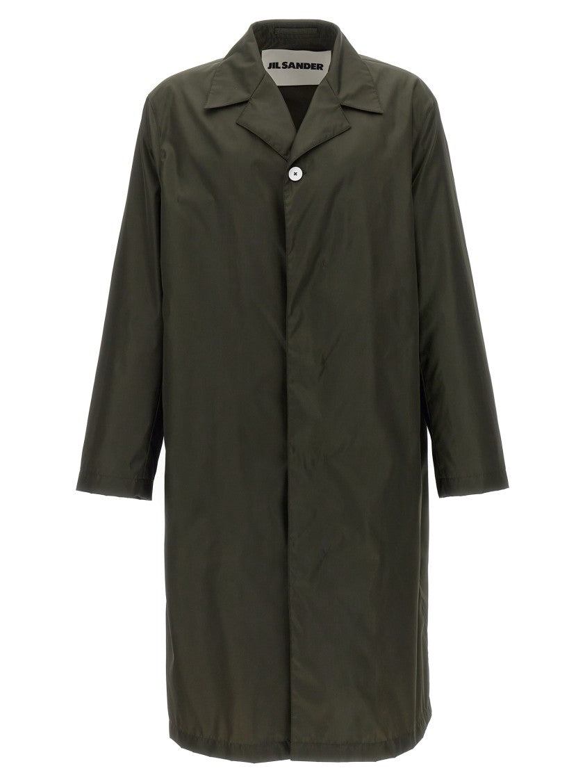Jil Sander Single-Breasted Nylon Twill Trench Coat
