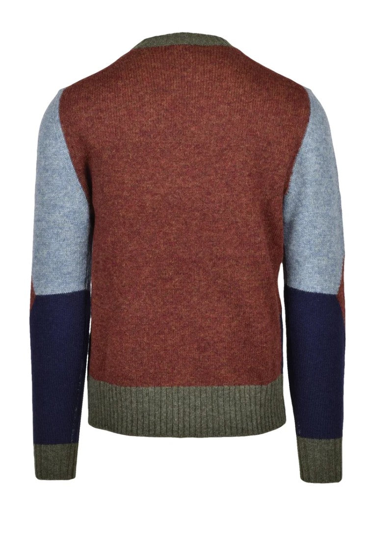 Ballantyne Wool Crewneck Pullover - Green/Blue