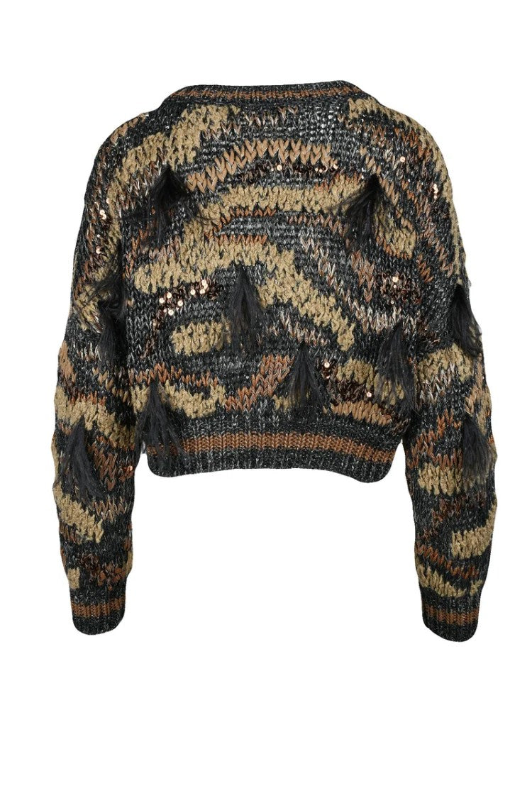 Brunello Cucinelli Textured Cropped Sweater