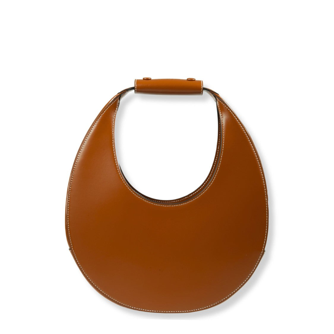 Staud Crescent-Shaped Leather Shoulder Bag With Removable Handle