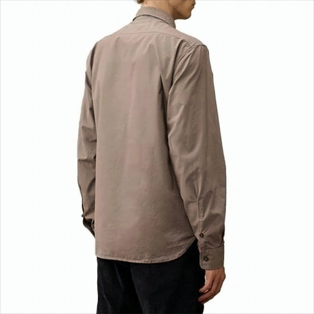 C.P. Company Relaxed Fit Long-Sleeve Shirt With Classic Collar And Signature Patch