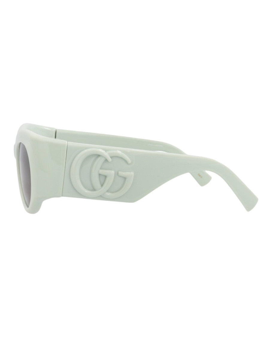 Gucci Round-Frame Injection Sunglasses With Saddle Nose Bridge