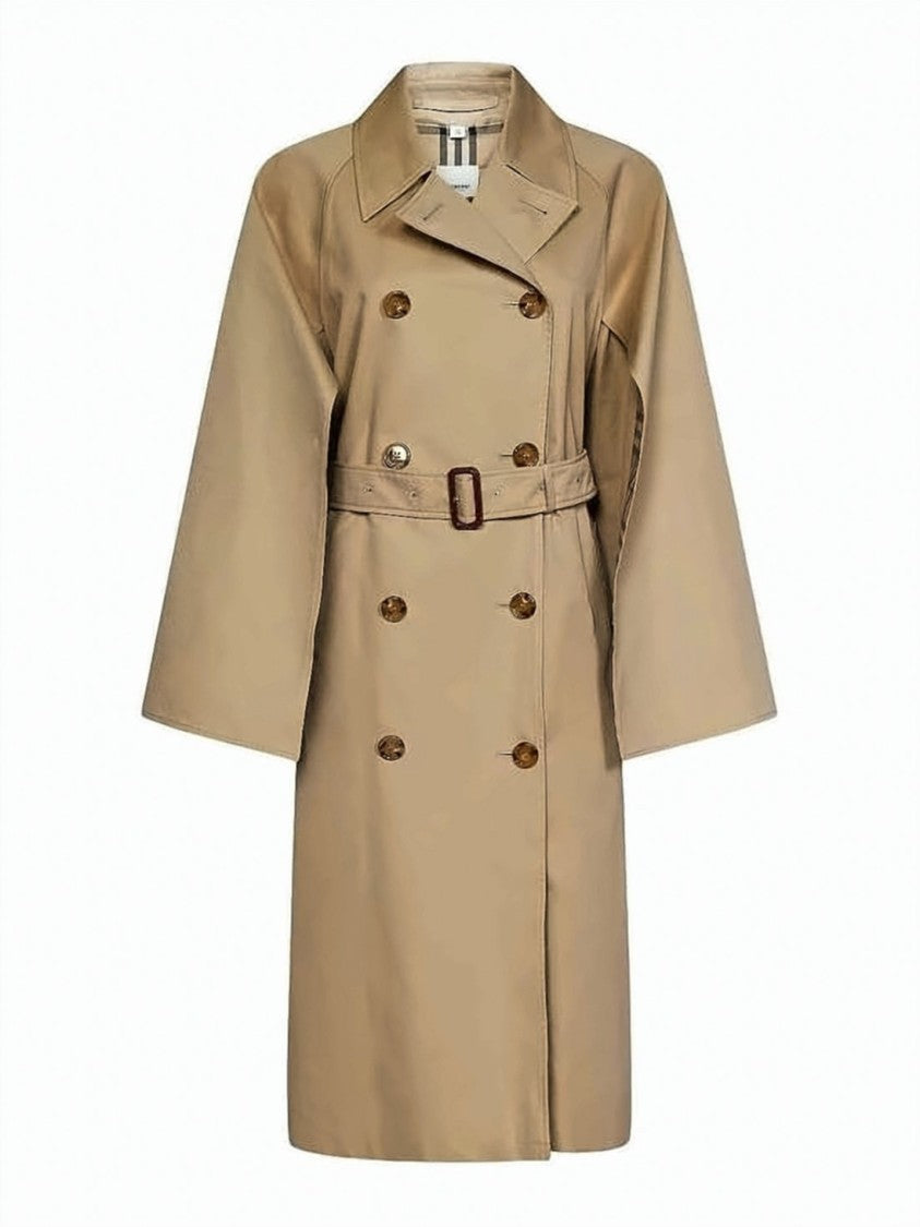 Burberry Double-Breasted Trench Coat With Belted Waist