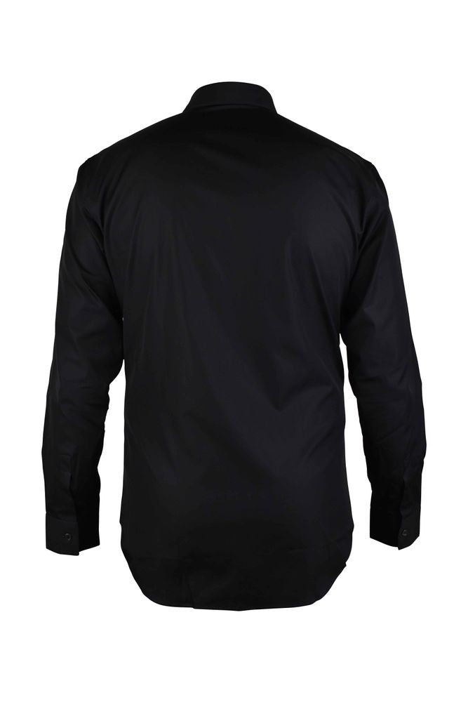 Dior Black Cotton Shirt With Embroidered Inscription