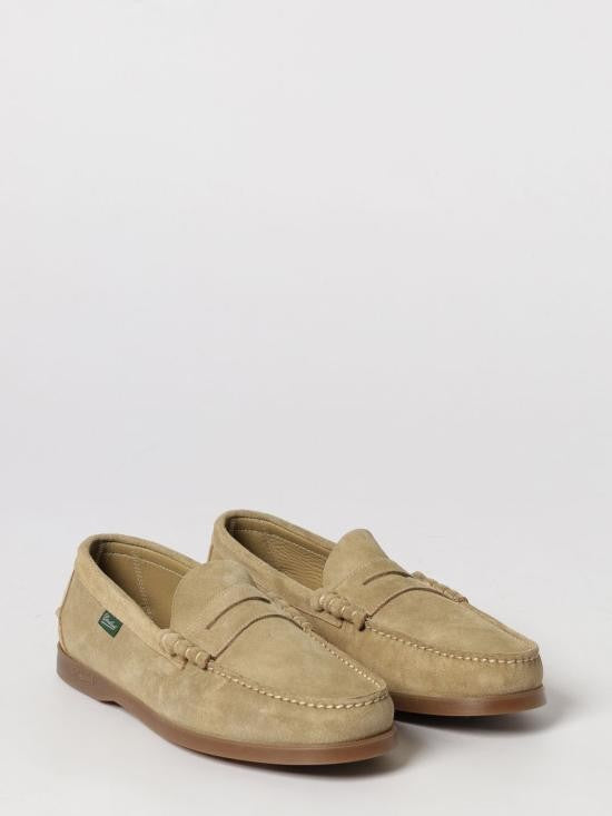 Paraboot Suede Loafers With Penny Strap And Rubber Sole