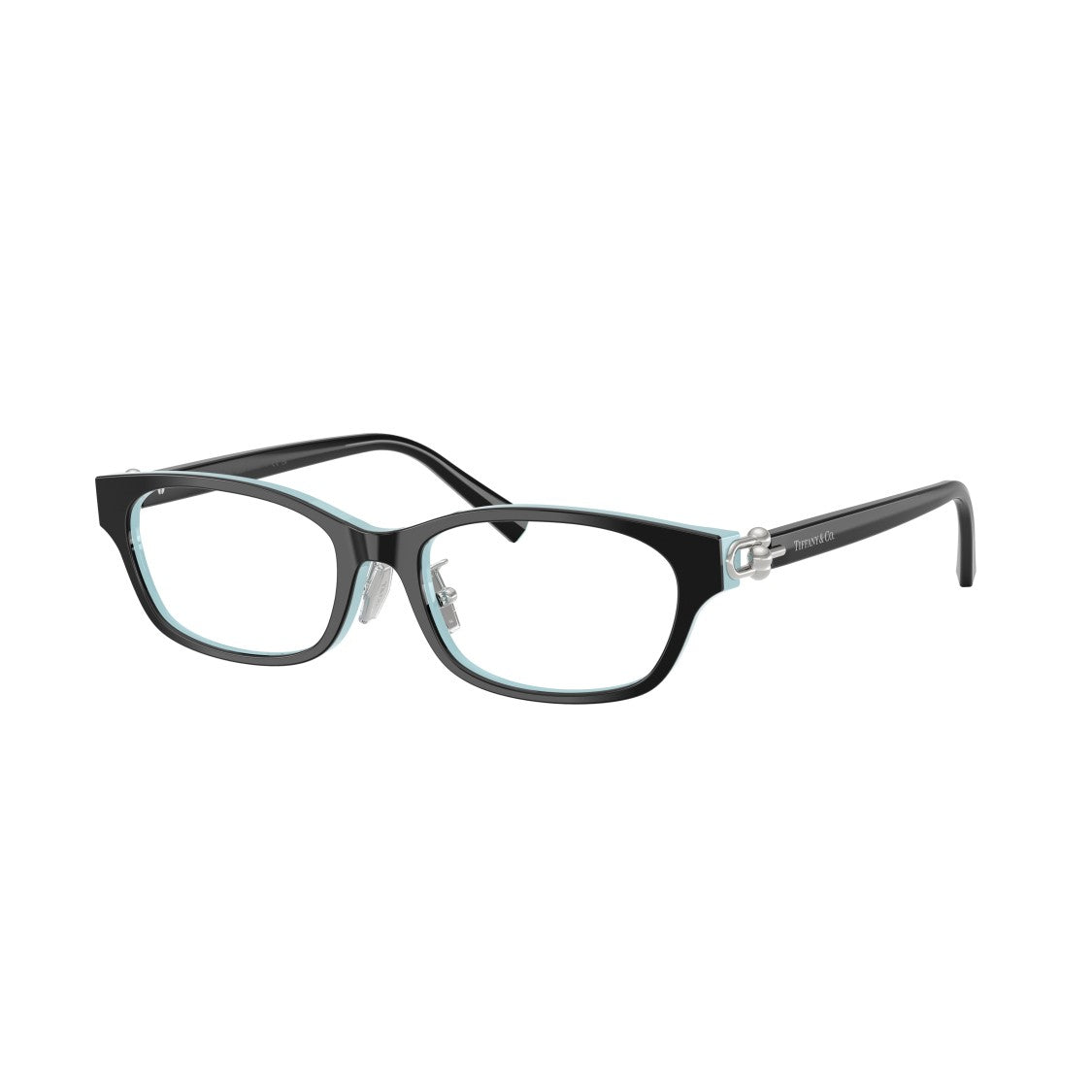 Tiffany & Co. Rectangular Eyeglasses With Light Blue Detailing