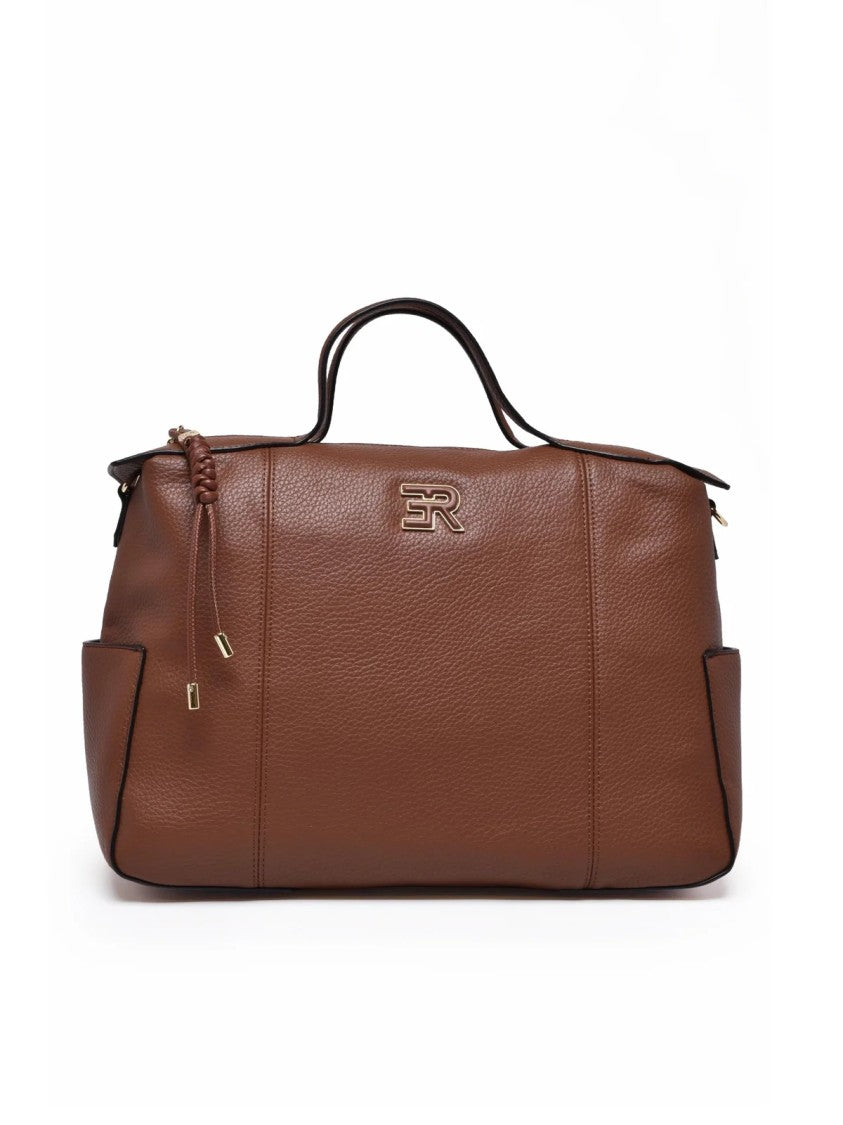 Ermanno Firenze Violeta Structured Handbag With Dual Handles And Detachable Strap