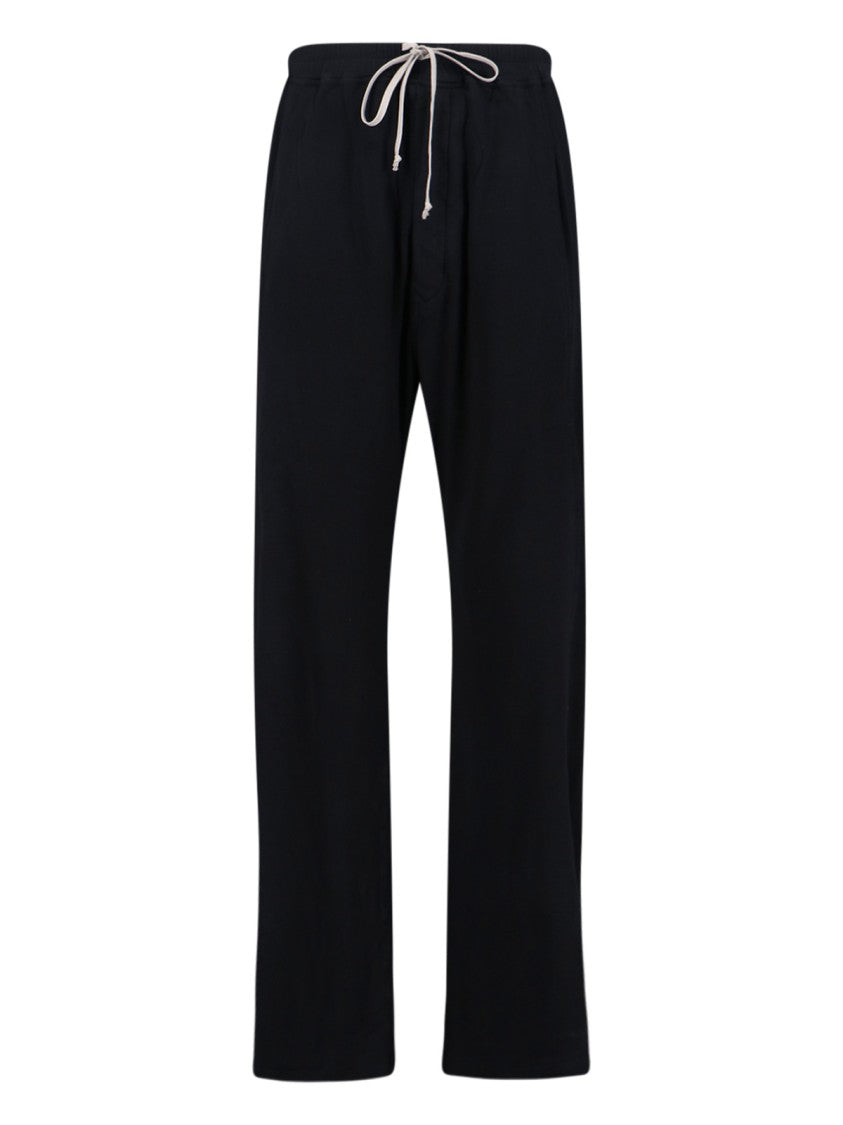 Drkshdw By Rick Owens Straight-Leg Black Trousers With Minimalist Design