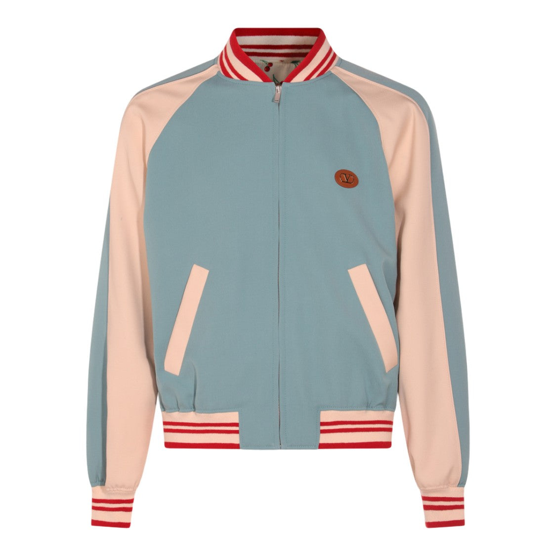 Valentino Light Blue Jacket With Peach Accents