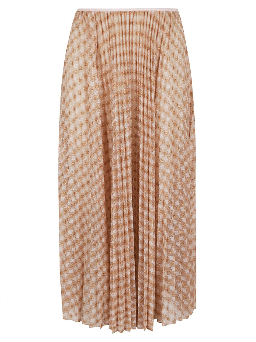Forte Forte Pleated Midi Skirt With Delicate Shimmer