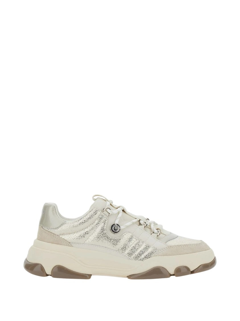 Pinko Chunky Sole Sneakers With Metallic Accents And Padded Collar