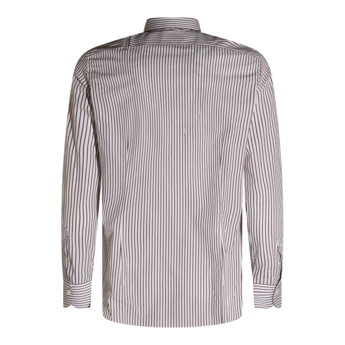 Mazzarelli Vertical Stripe Button-Down Shirt With Classic Collar