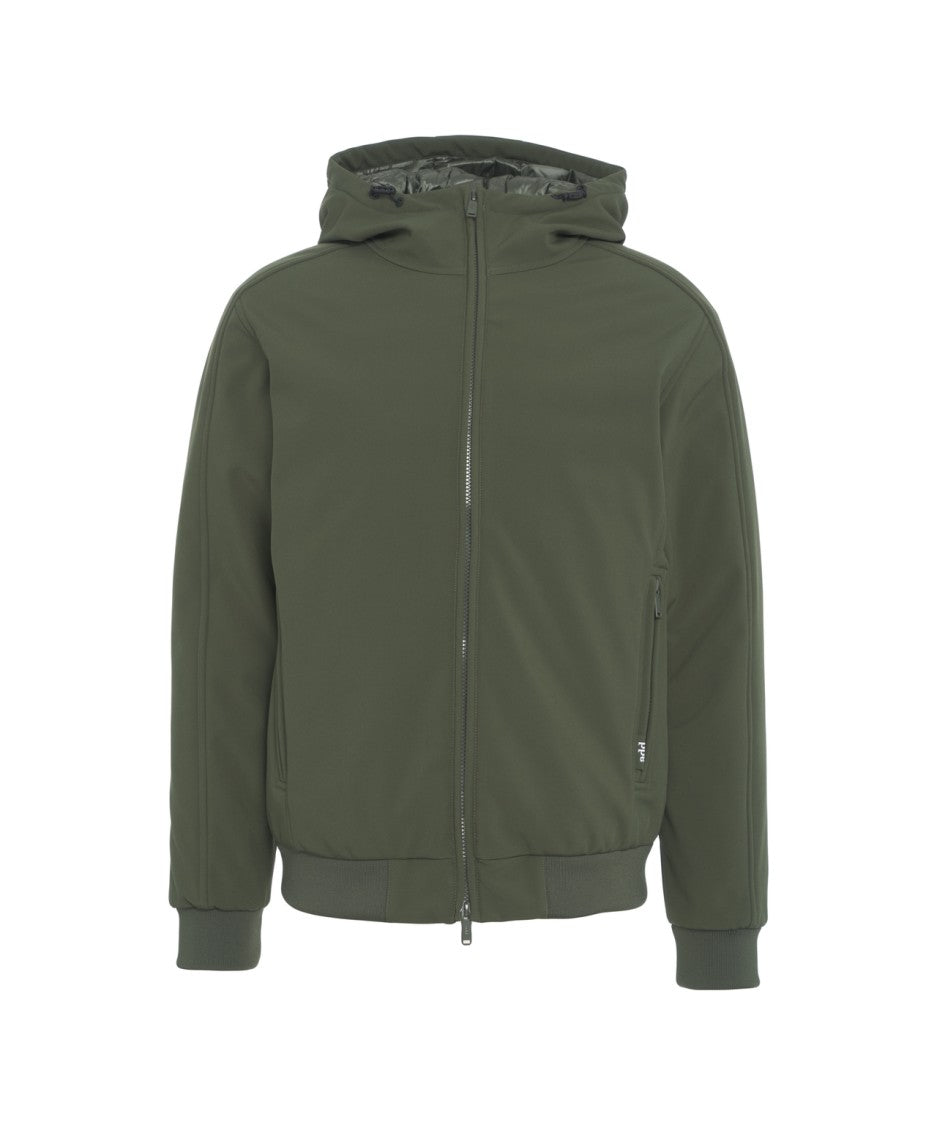 Add Hooded Jacket With And Zippered Pockets
