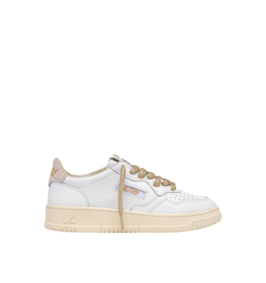 Autry Medalist Low Leat Swoll Wht Wht Sneakers