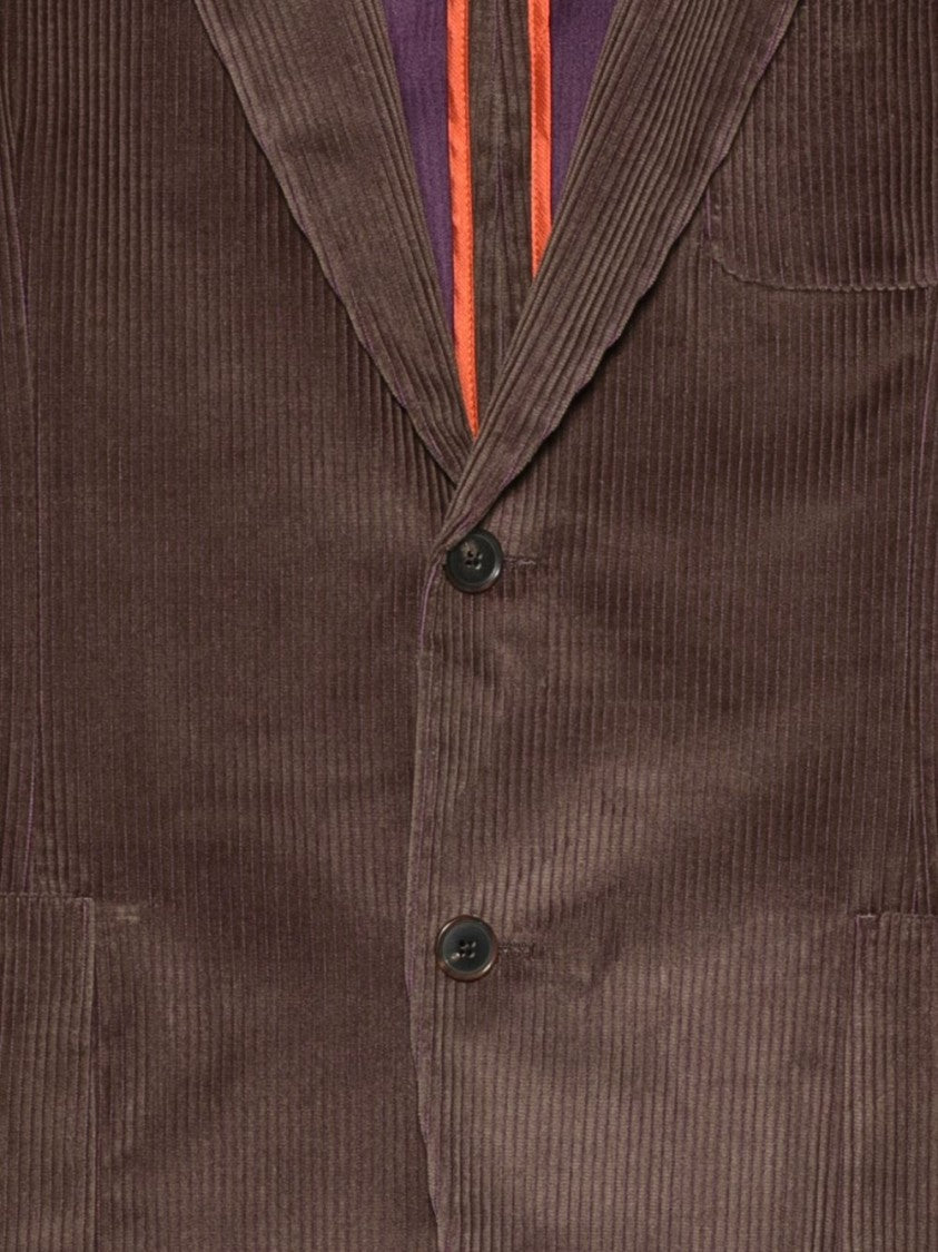 Paul Smith Brown Corduroy Jacket With Two-Button Front