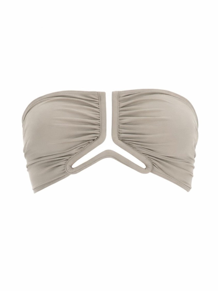 Rick Owens Allanah Bandeau Ruched Bikini Top