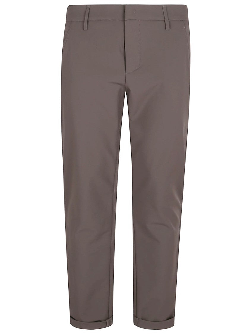 Dondup Tailored Low-Rise Trousers With Darts And Cuffed Hem