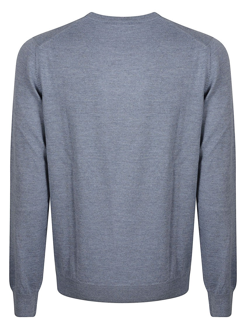 Tagliatore Finely Knit Wool Sweater With Crew Neckline