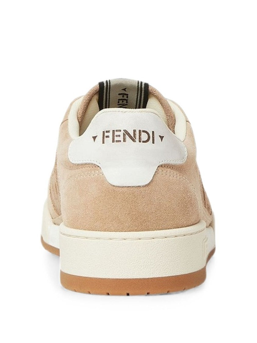 Fendi Perforated Suede Low-Profile Sneakers