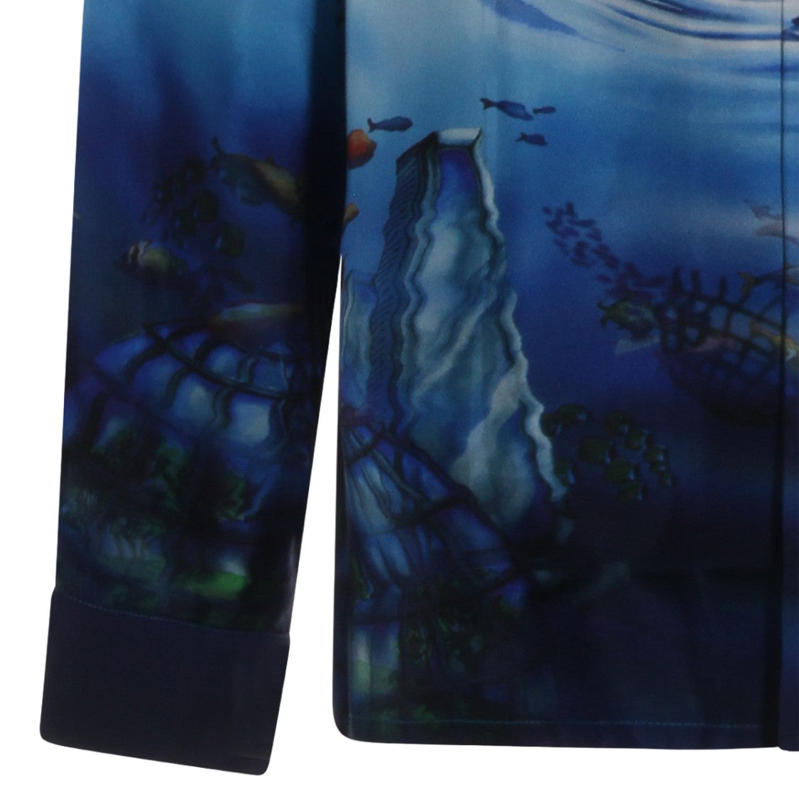 Casablanca Surreal Aquatic Print Long-Sleeve Shirt