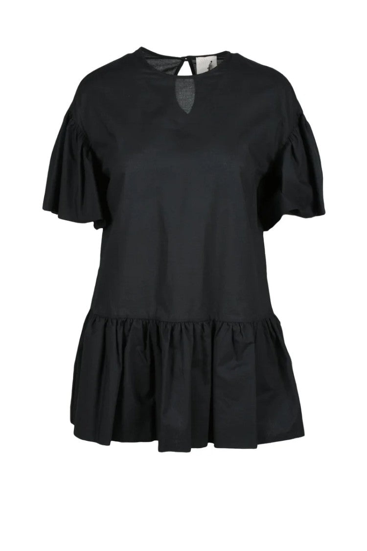 L Autre Chose Black Silk Blouse