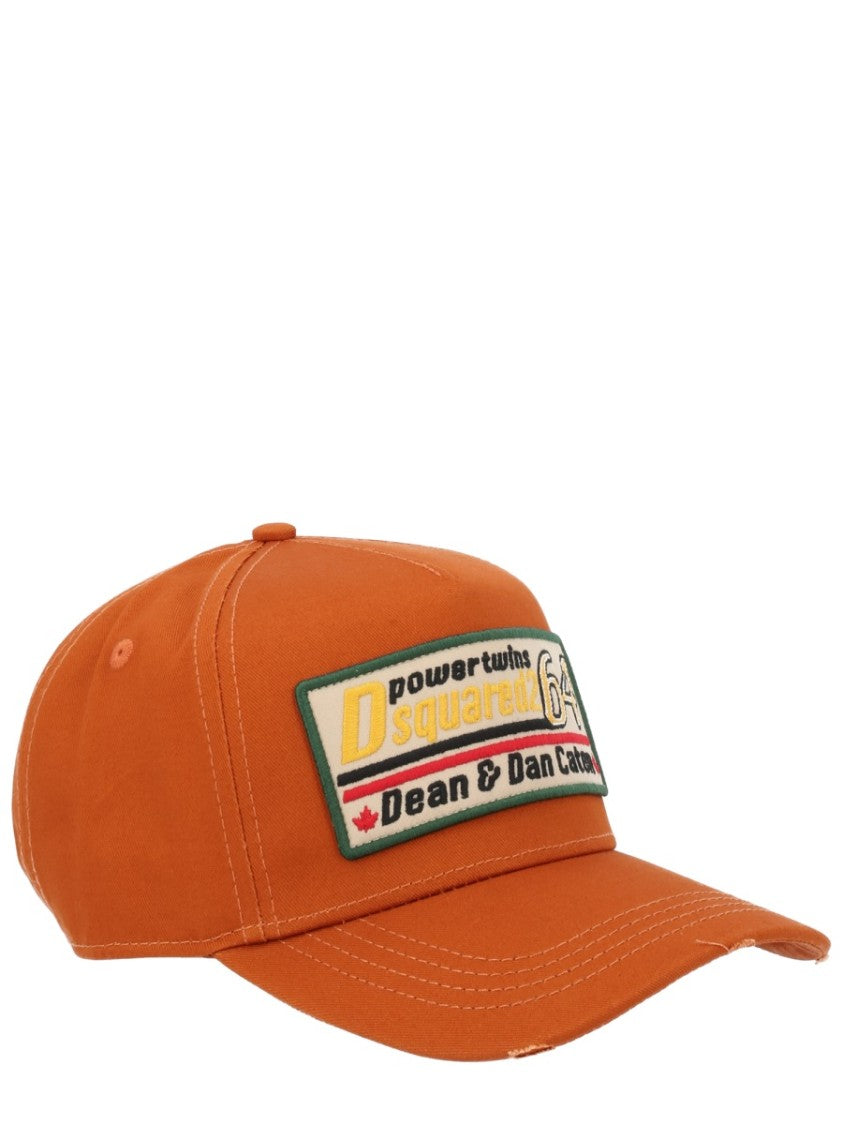Dsquared2 Burnt Orange Cotton Baseball Hat