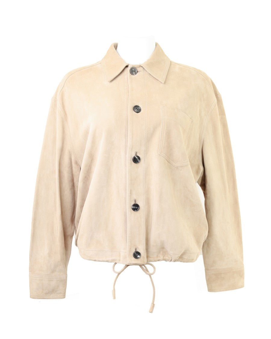 Ami Paris Relaxed Fit Goat Leather Jacket