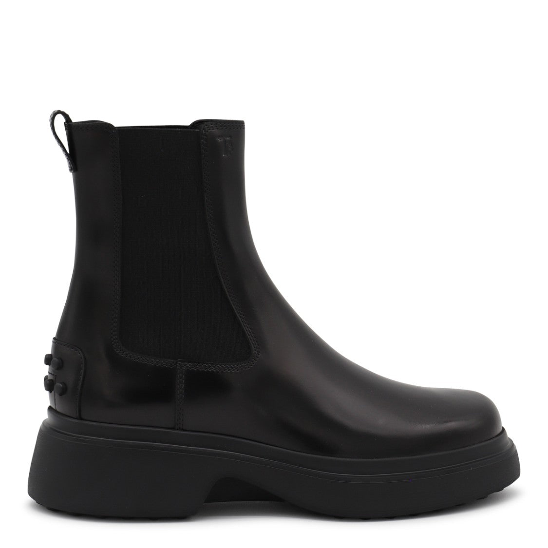 Tod's Black Leather Chunky Platform Boots