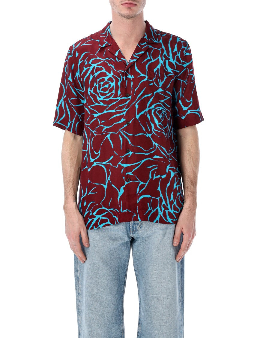 Dries Van Noten Burgundy Boxy Shirt