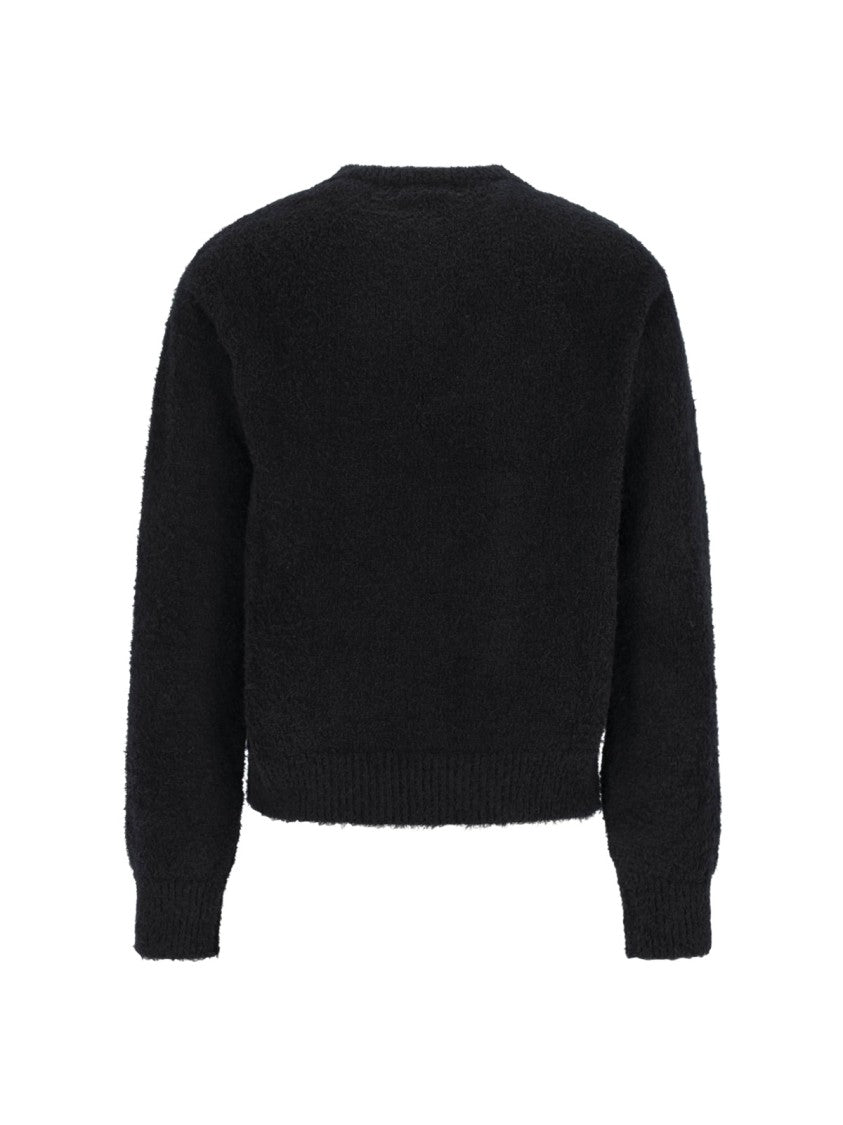 Mfpen Classic Men's Black Knit Sweater With Round Neckline