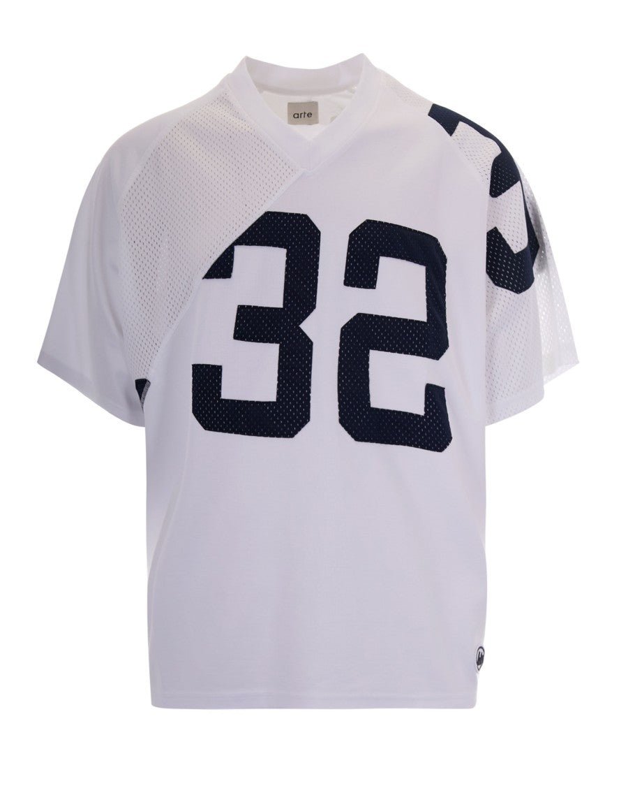 Arte Antwerp Deconstructed Jersey T-Shirt With Distorted Number Design
