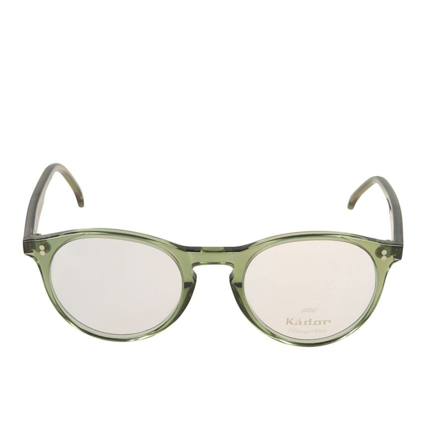 Kador Chyli Translucent Olive Green Rounded Eyeglasses With Glossy Finish