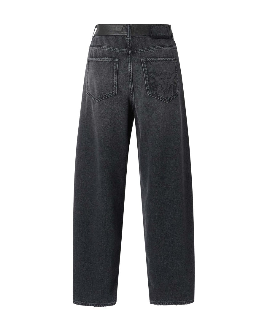 Pinko Balloon-Fit Jeans With Stone Wash Finish And Logo Accents