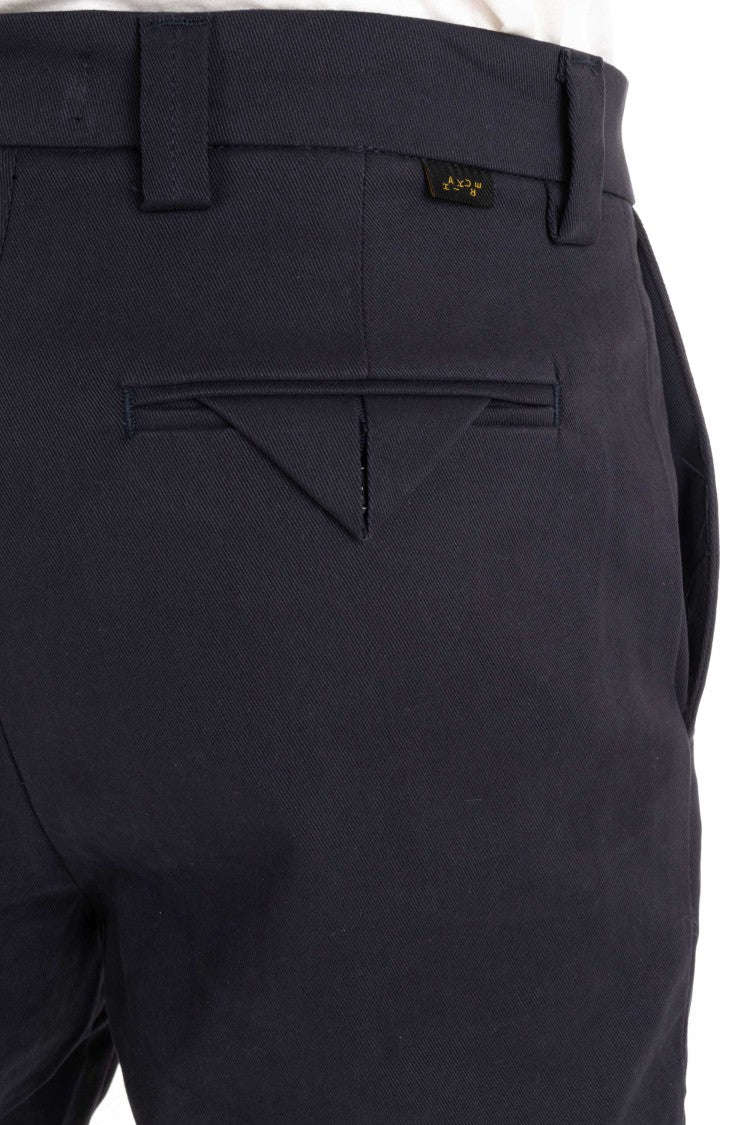 Haikure Baggy Cotton Chino Pants With Hidden Closure