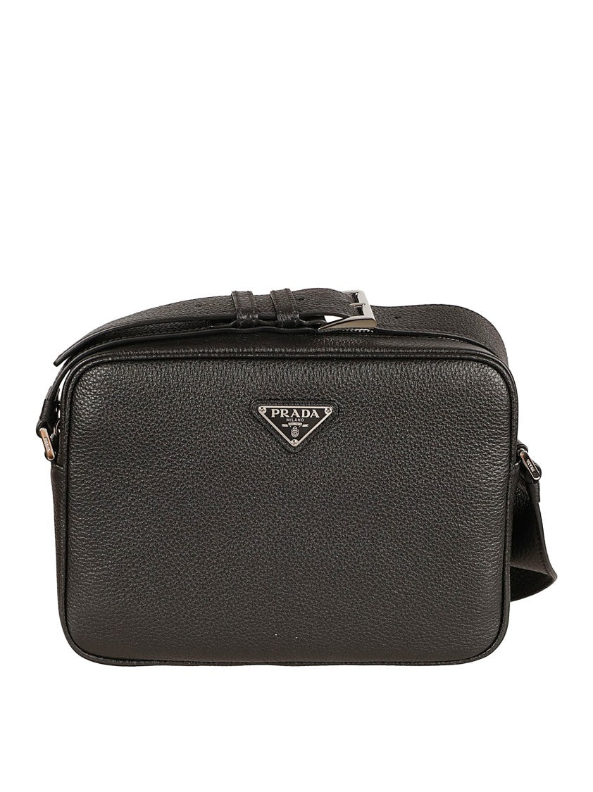 Prada Compact Shoulder Bag In Soft Calf Leather
