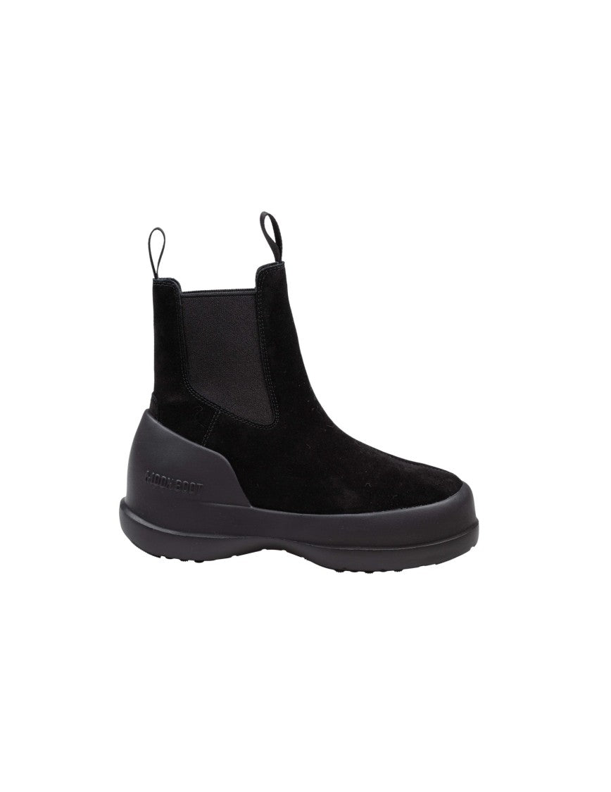 Moon Boot Moon Luna Chelsea Suede Boot, Black