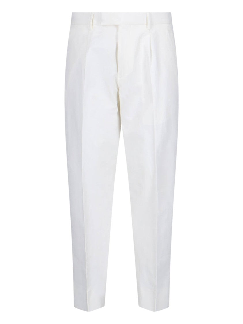 Zegna Medium Waist Tailored Pants With Pleats