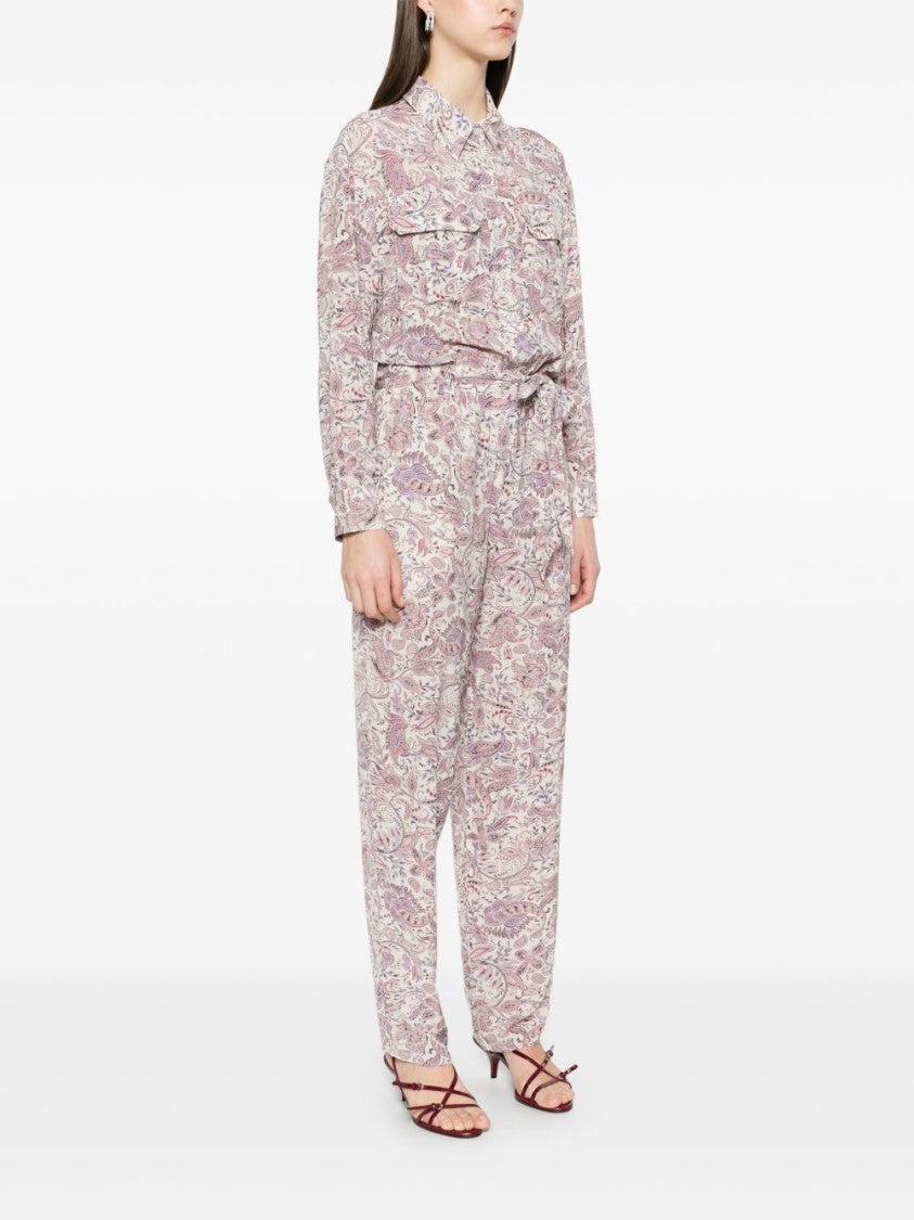 Isabel Marant Étoile Relaxed Fit Beige Trousers