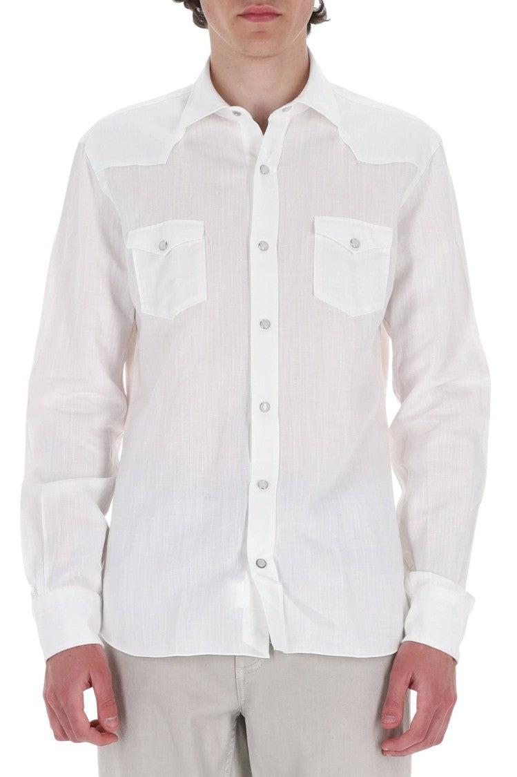 Barba Dandylife Texas Cotton-Linen Casual Shirt