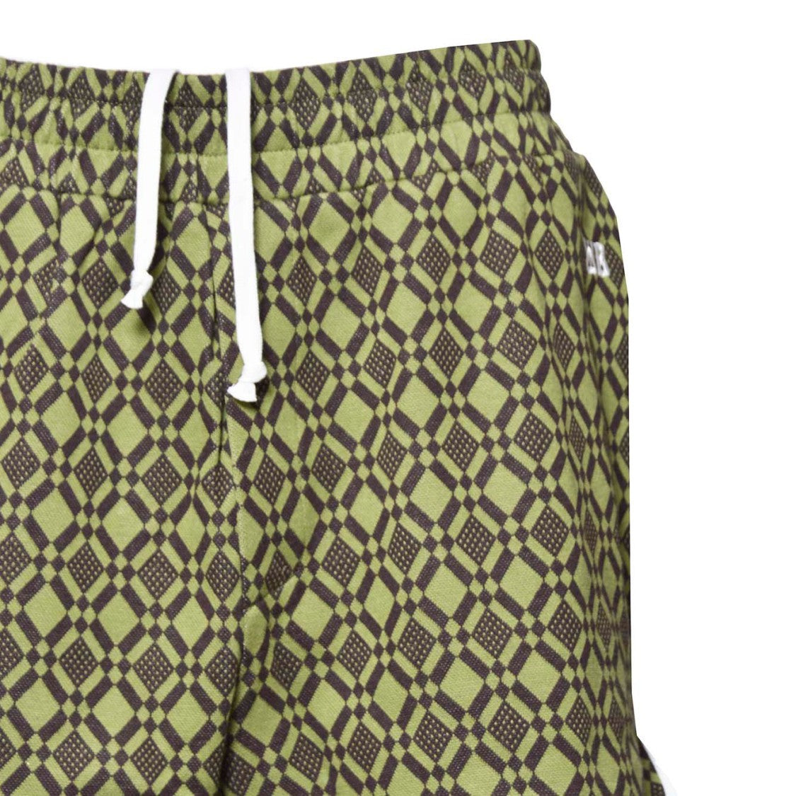 Wales Bonner Olive Green Jacquard Cotton Power Bermuda Shorts